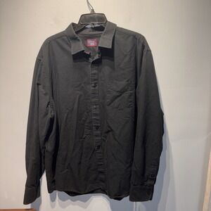 UNTUCKit Relaxed Fit Shirt Mens 2XL Black Solid Cotton Button Up  Long Sleeve‎